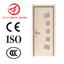 Puerta de madera moderna Puerta de madera barata con cerradura de puerta